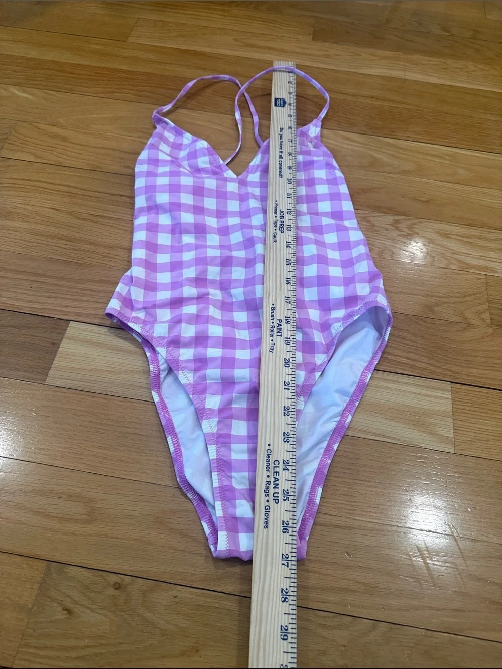 J.Crew one piece lace up back oversized Matte gingham swimsuit size 4.